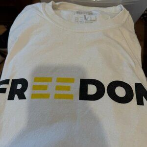 Freedom Black Lives Matter T-Shirt, Black, Size L